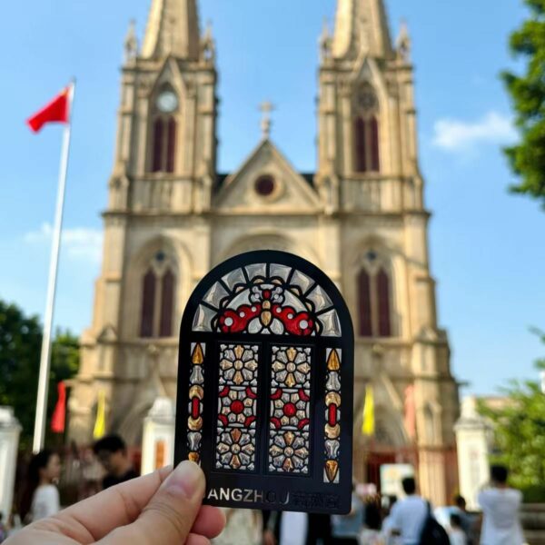 Guangzhou Sacred Heart Cathedral Metal Refrigerator Sticker - Transparent Color Bookmark - Image 3