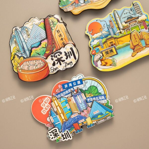 Guangdong Travel Souvenir Refrigerator Stickers - Image 3