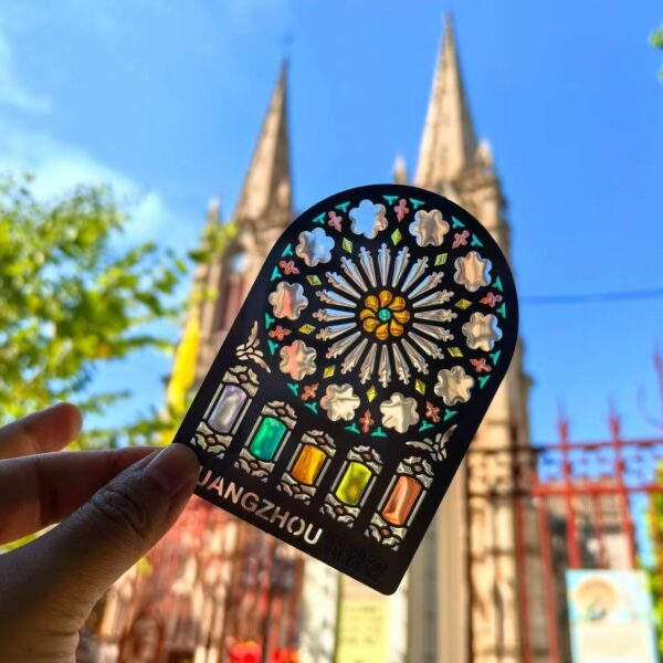 Guangzhou Sacred Heart Cathedral Metal Refrigerator Sticker - Transparent Color Bookmark