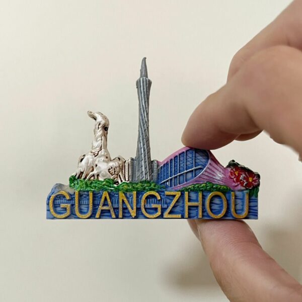 Guangzhou Tower Refrigerator Sticker - Wuyang Stone Statue Souvenir - Image 3