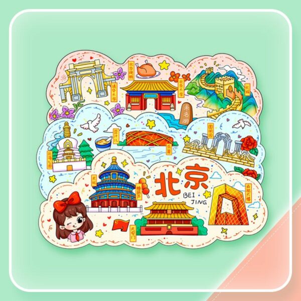 China National Travel Refrigerator Sticker - Beijing Souvenirs - Image 34