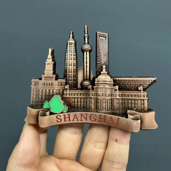 Shanghai Travel Souvenir - Metal Magnetic Refrigerator Magnet - Image 20