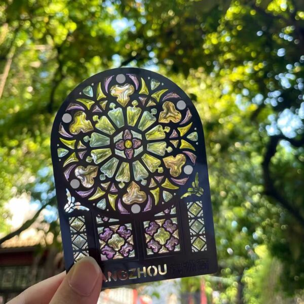 Guangzhou Sacred Heart Cathedral Metal Refrigerator Sticker - Transparent Color Bookmark - Image 6