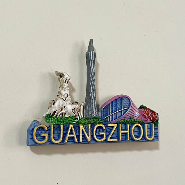 Guangzhou Tower Refrigerator Sticker - Wuyang Stone Statue Souvenir - Image 5