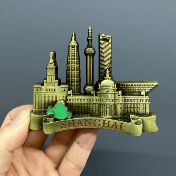 Shanghai Travel Souvenir - Metal Magnetic Refrigerator Magnet - Image 19