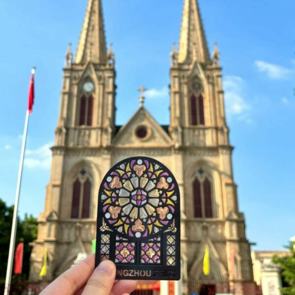 Guangzhou Sacred Heart Cathedral Metal Refrigerator Sticker - Transparent Color Bookmark - Image 11