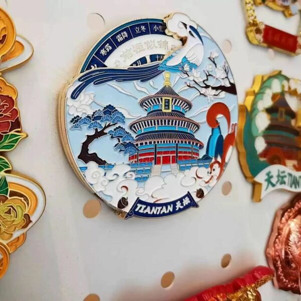 Beijing Temple of Heaven Rotating Refrigerator Sticker - Cultural Souvenir - Image 2